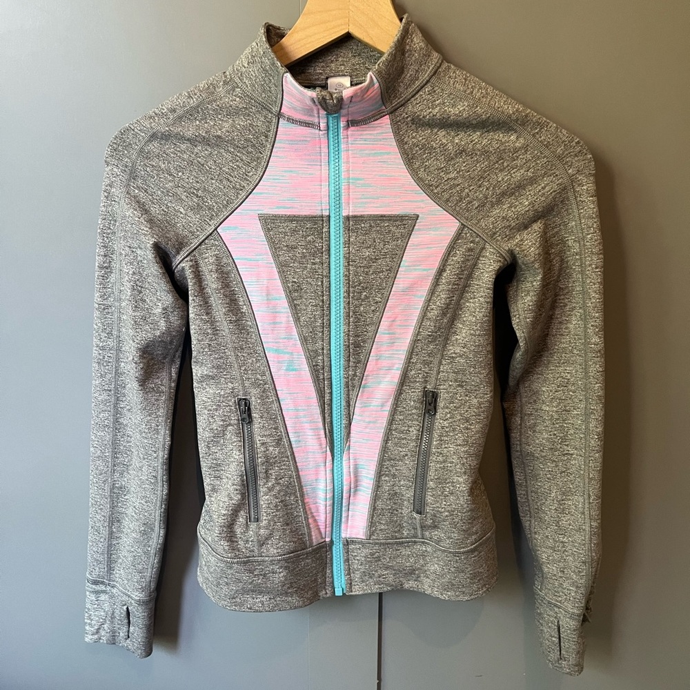 ivivva girls (lululemon) Gray and Pink Jacket with Blue Accents
